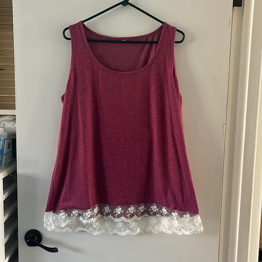 Pink and Lace Tank top